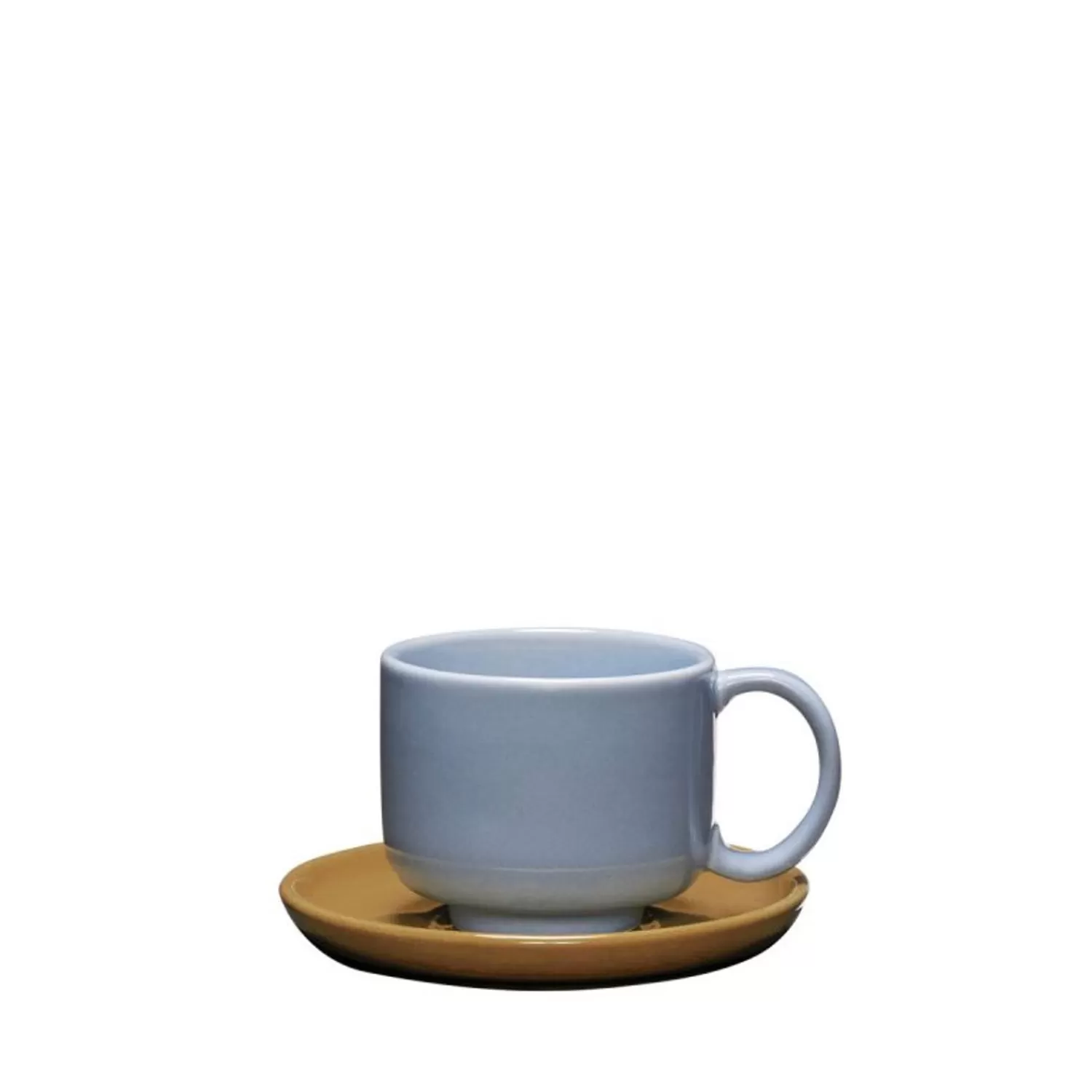 Hübsch Kitchen Accessories^Amare Cup/Saucer Light Blue/Brown Brown, Light Blue
