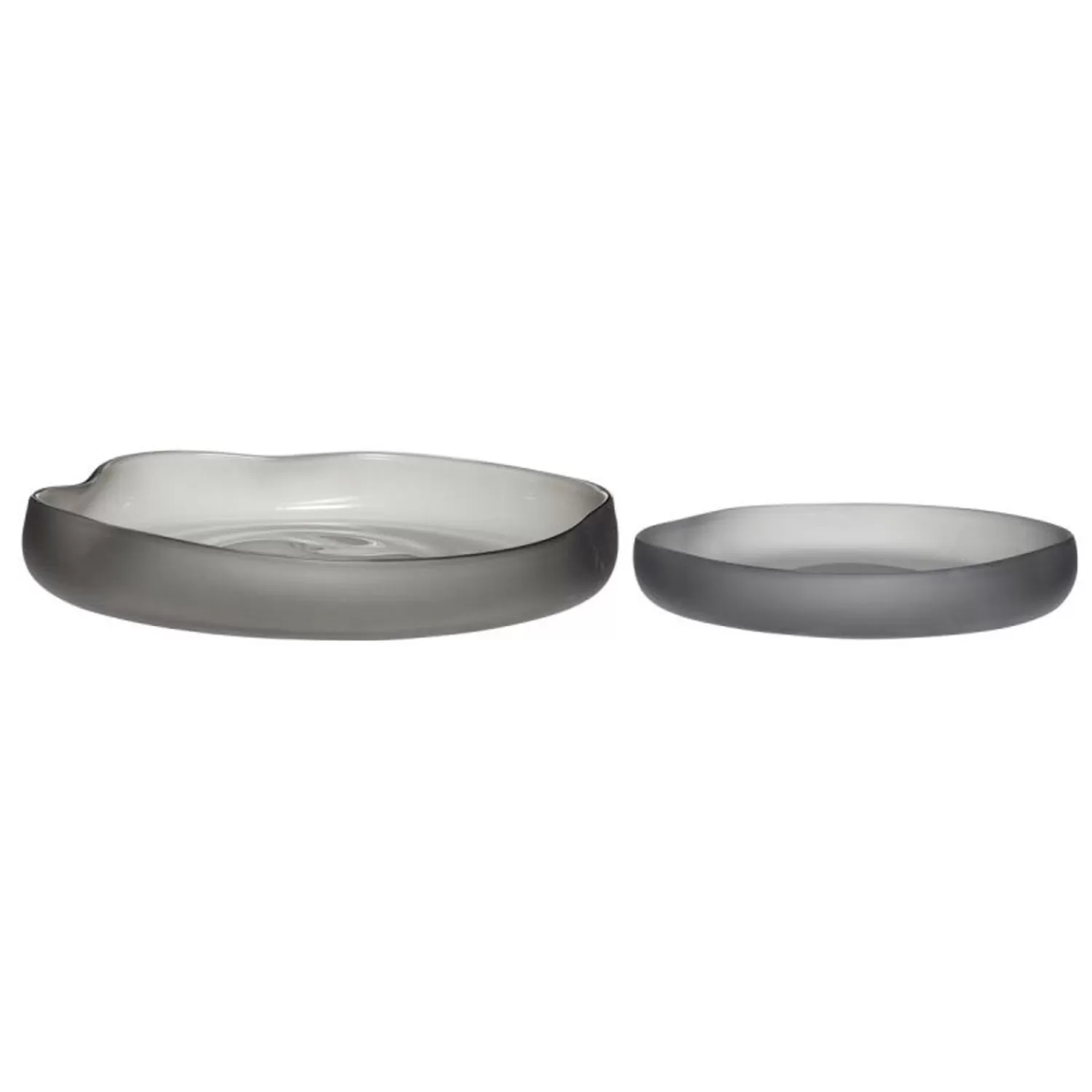 Hübsch Kitchen Accessories^Bow Bowls Grey (Set Of 2) Frosted, Smoked