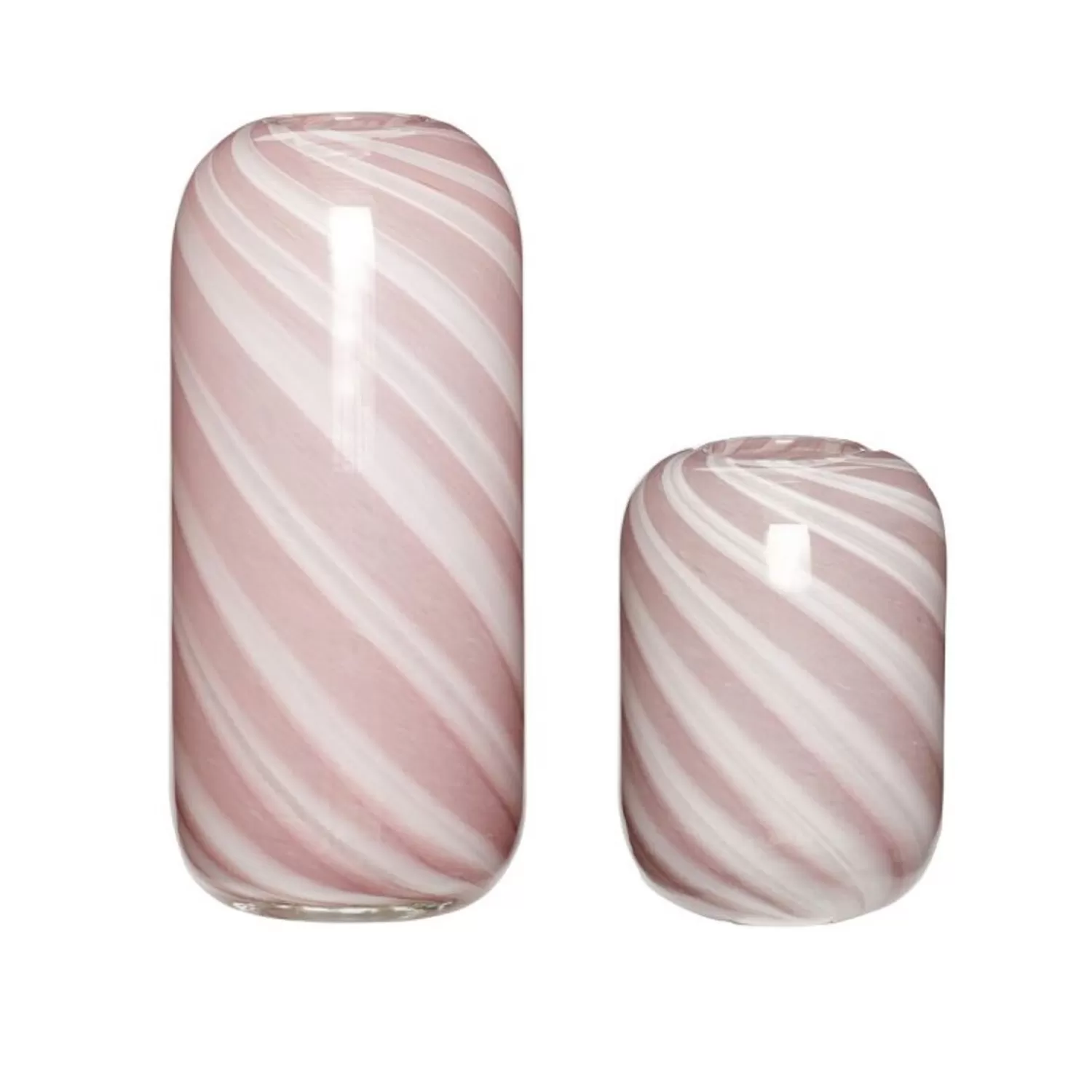 Hübsch Vases^Candy Vases Pink (Set Of 2) Rose, White