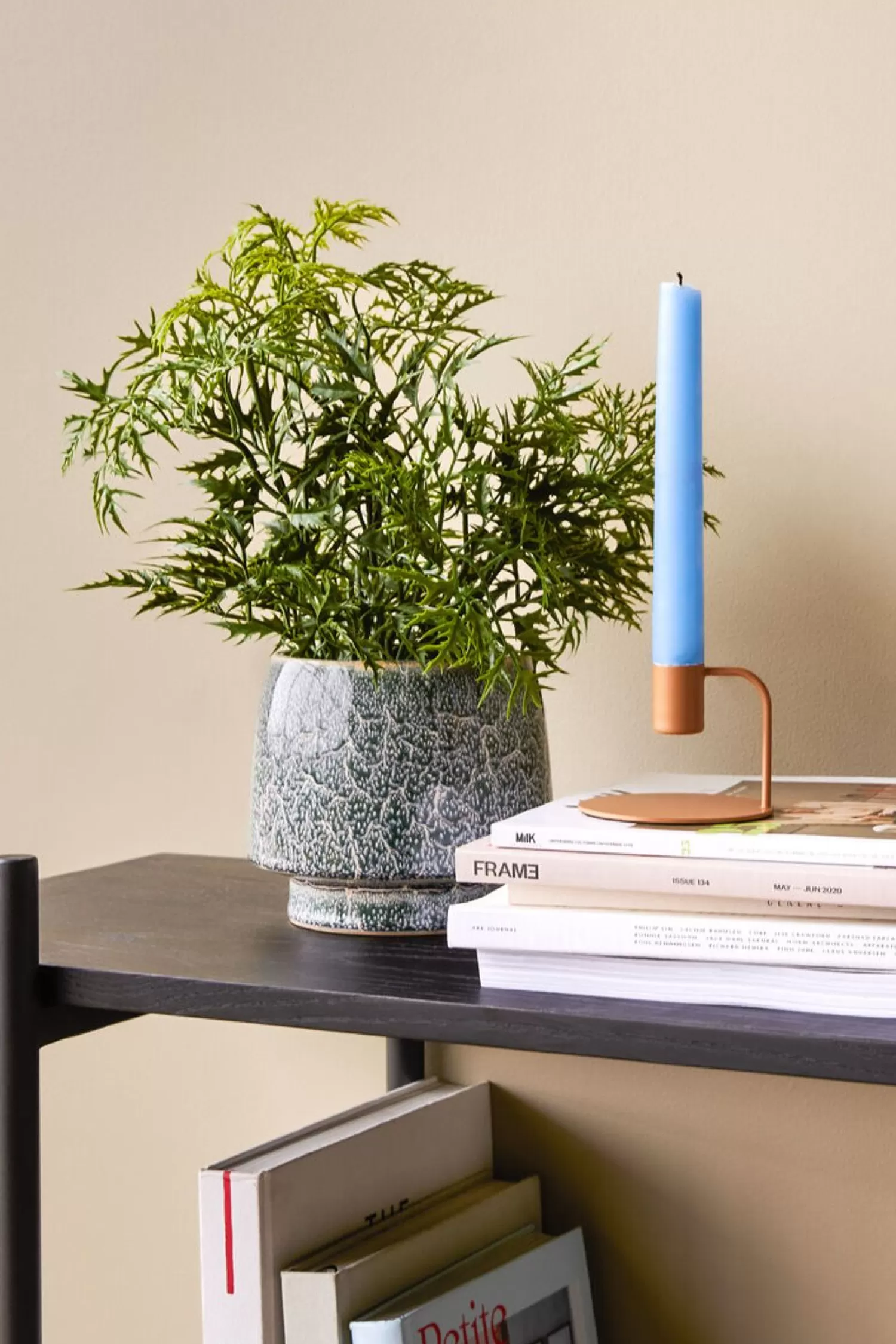 Hübsch Candlesticks & Lanterns^Curve Candlestick Orange Amber, Brown