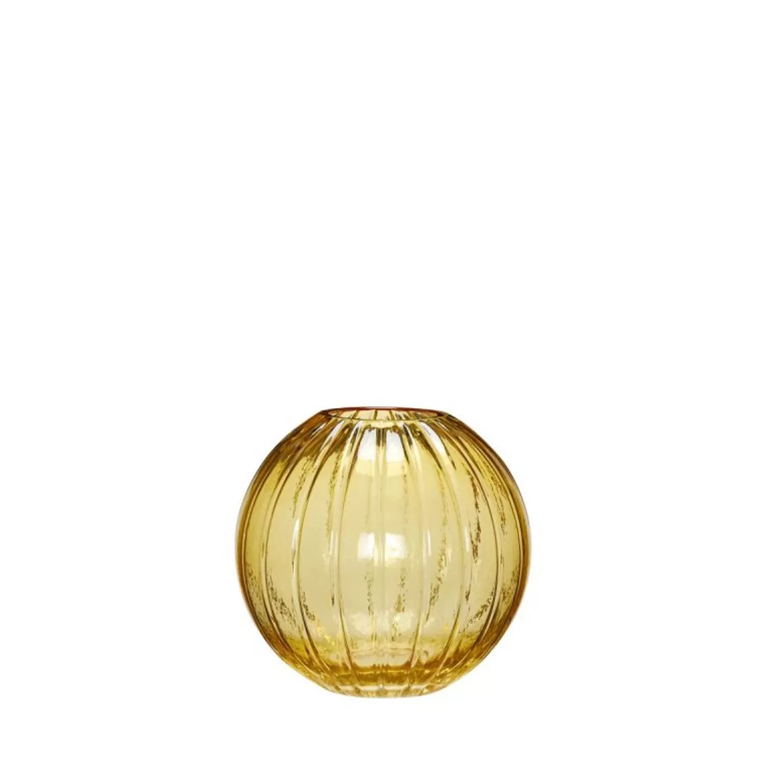 Hübsch Vases^Fleur Vase Round Yellow