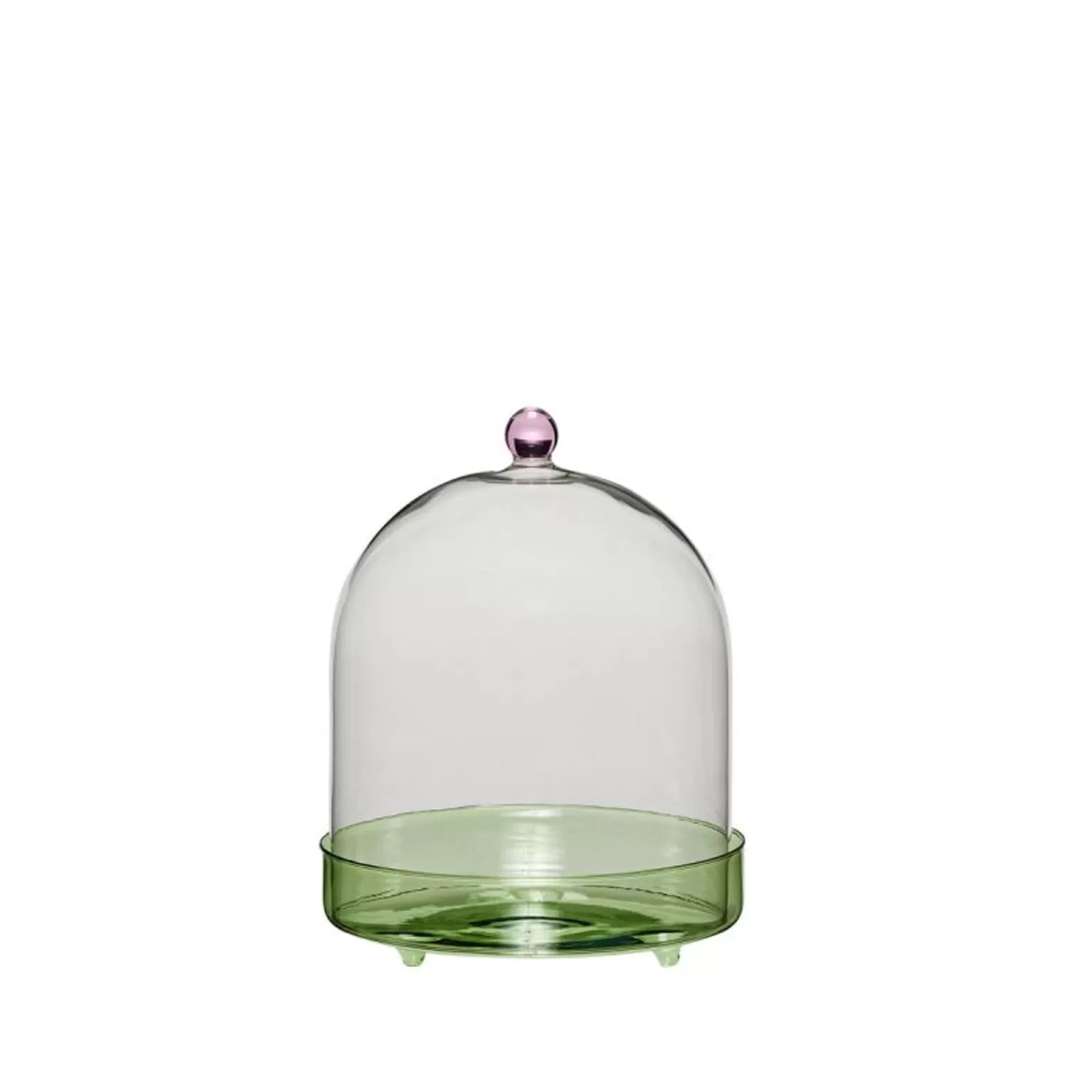 Hübsch Kitchen Accessories^Flora Dome Green Clear, Green, Pink