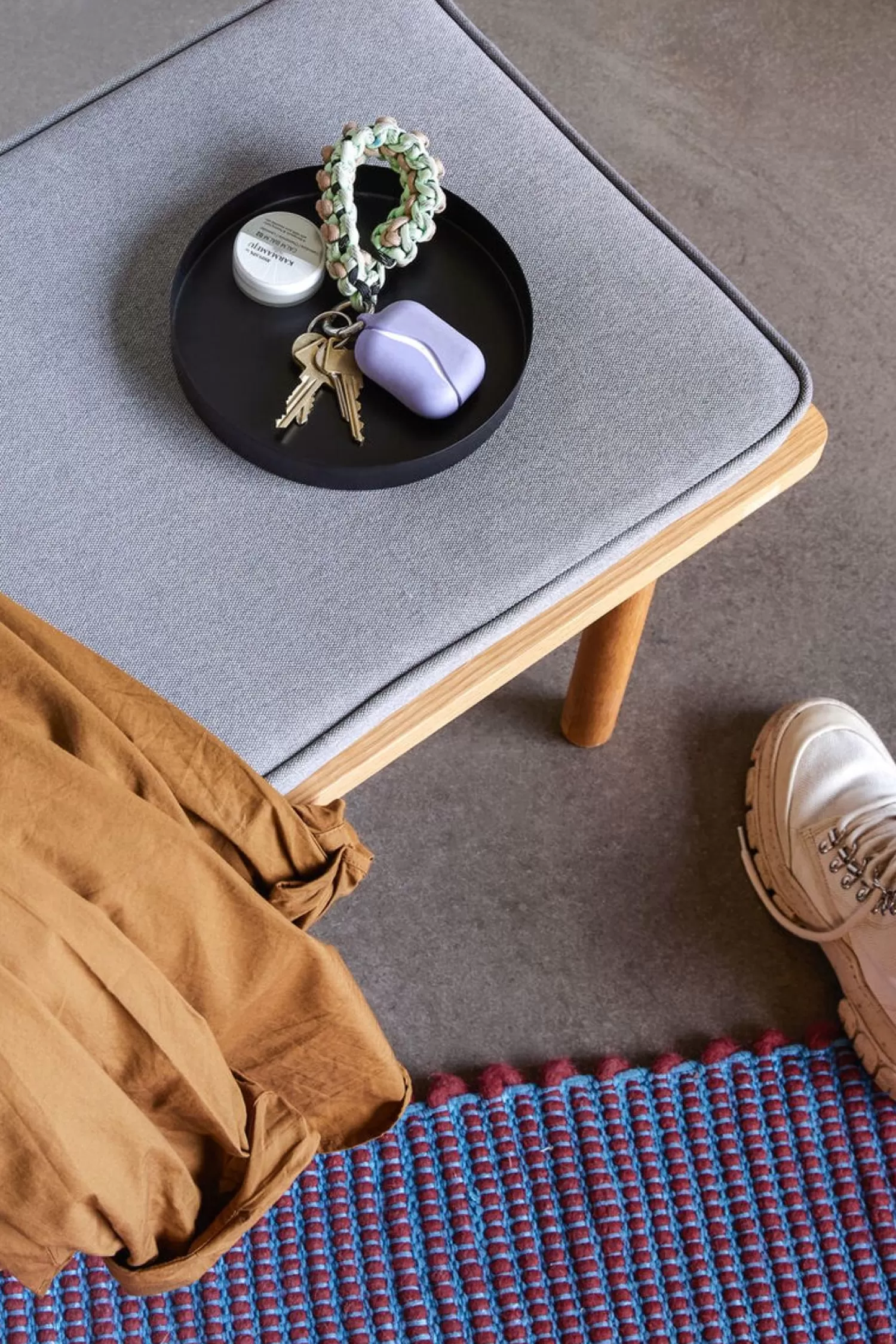 Hübsch Seating^Folk Bench Grey/Natural Grey, Natural