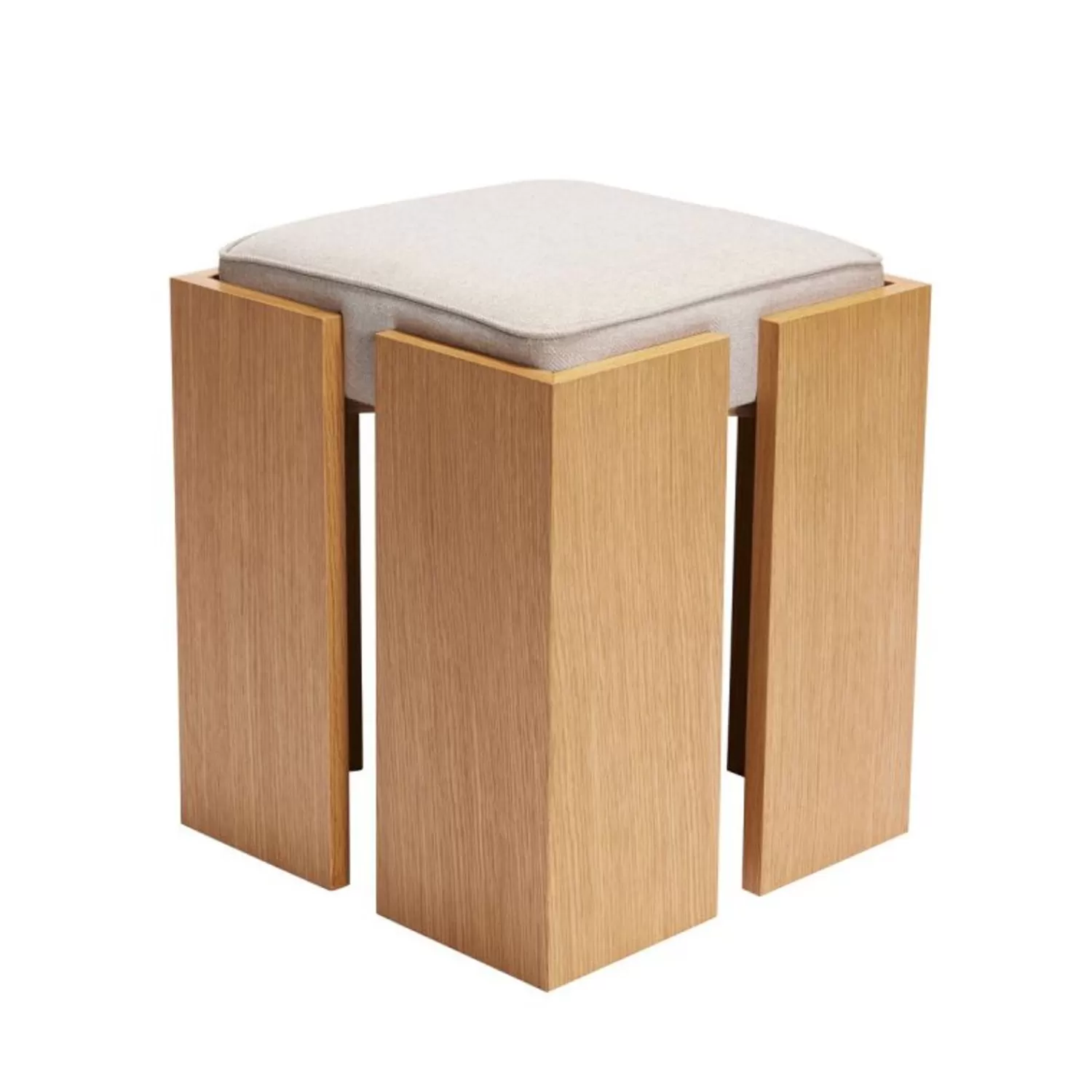 Hübsch Seating^Forma Stool Sand/Natural Grey, Natural