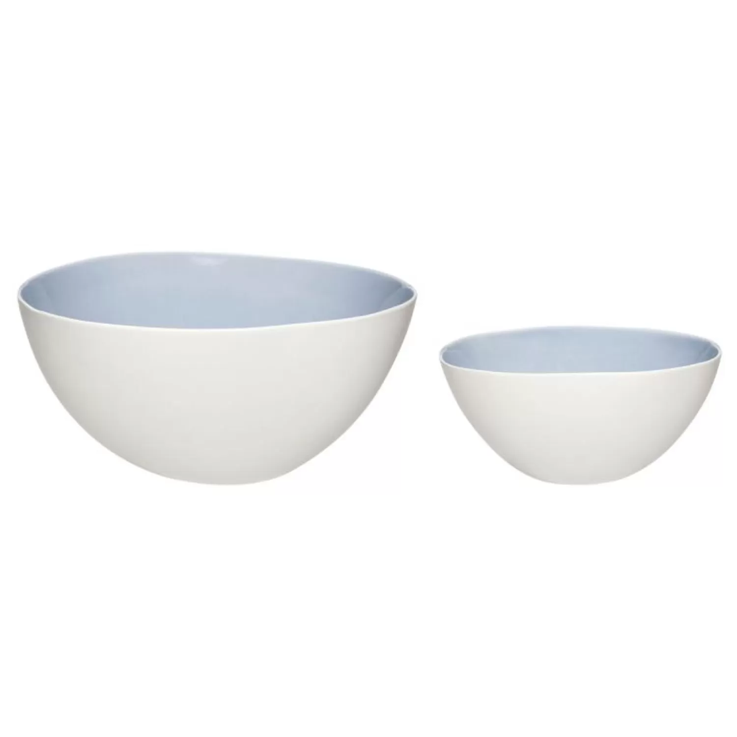 Hübsch Kitchen Accessories^Gift Bowls White/Blue (Set Of 2) Blue, Grey, White