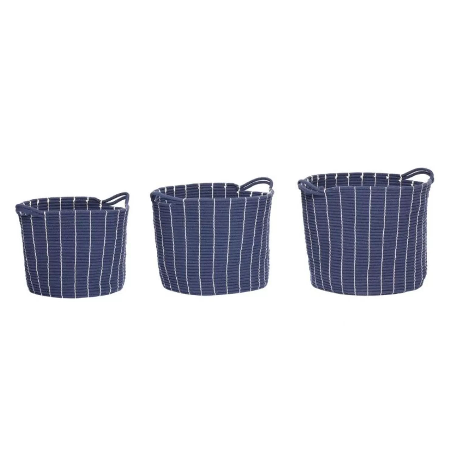 Hübsch Storage^Handy Baskets (Set Of 3) Blue