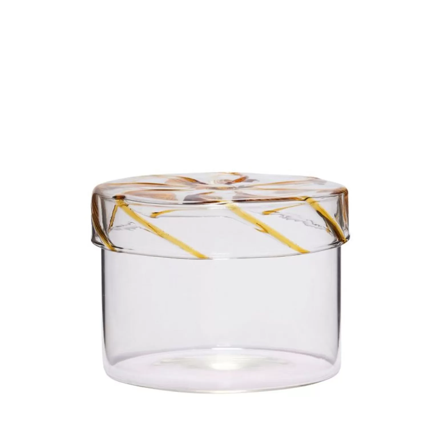 Hübsch Kitchen Accessories^Heir Storage Jar Low Yellow Clear, Yellow
