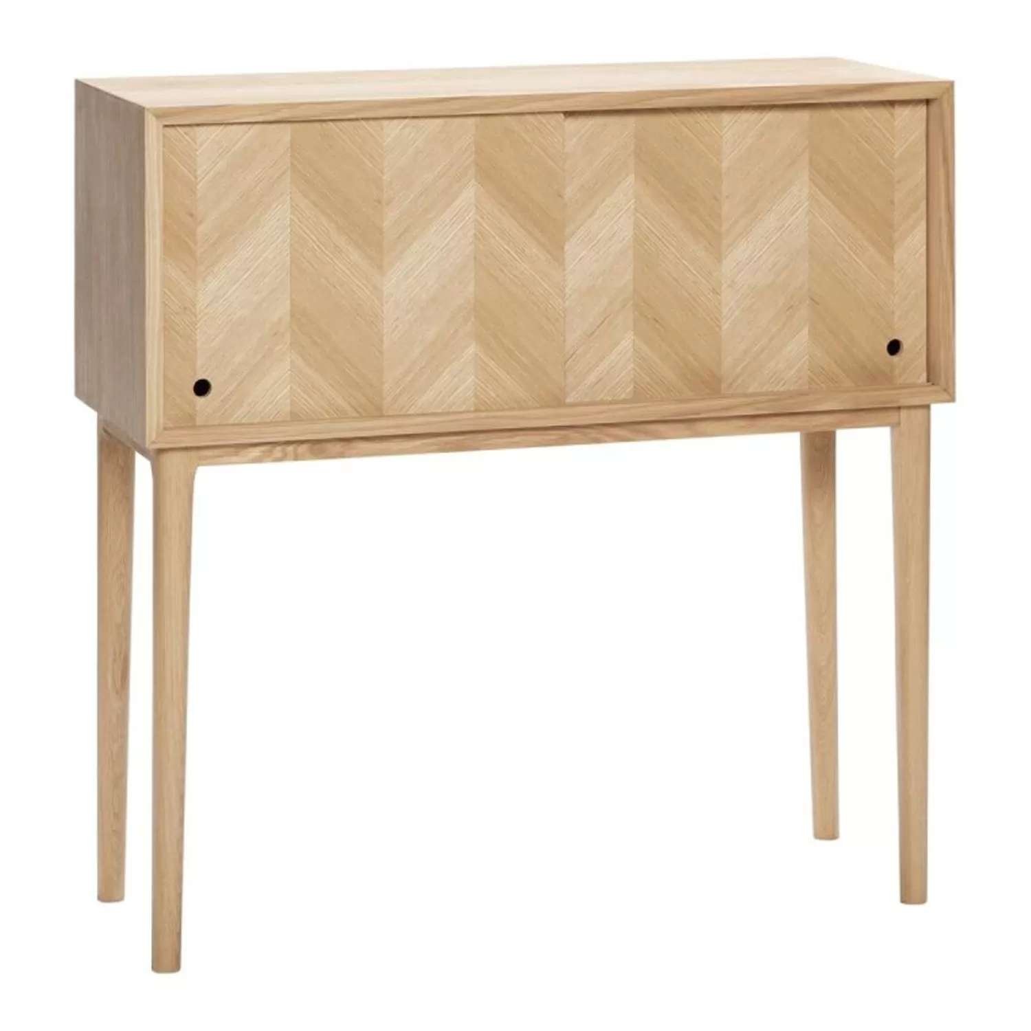 Hübsch Shelf Units & Storage^Herringbone Console Table Sliding Doors Natural