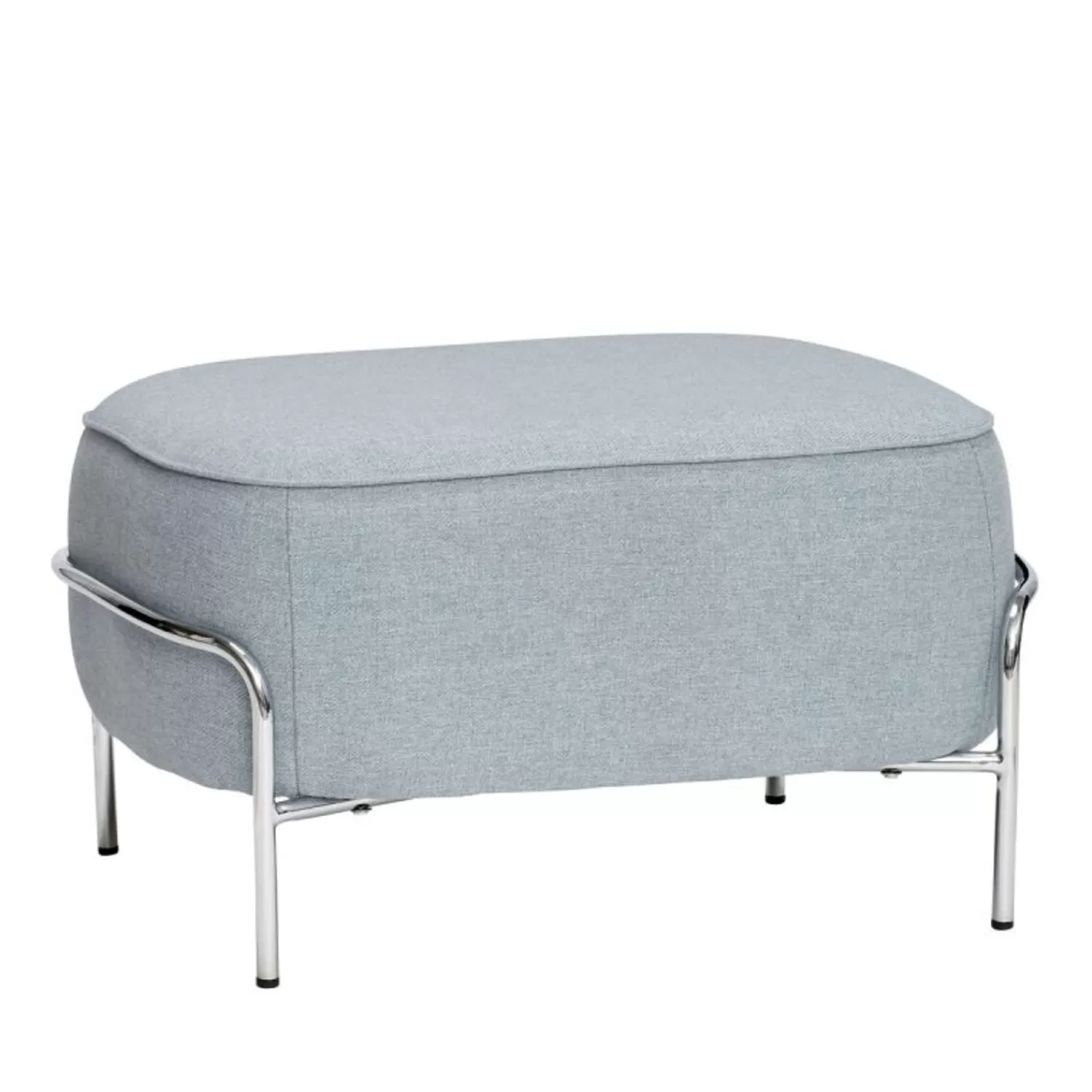 Hübsch Seating^Kumo Pouffe Blue Blue, Nickel