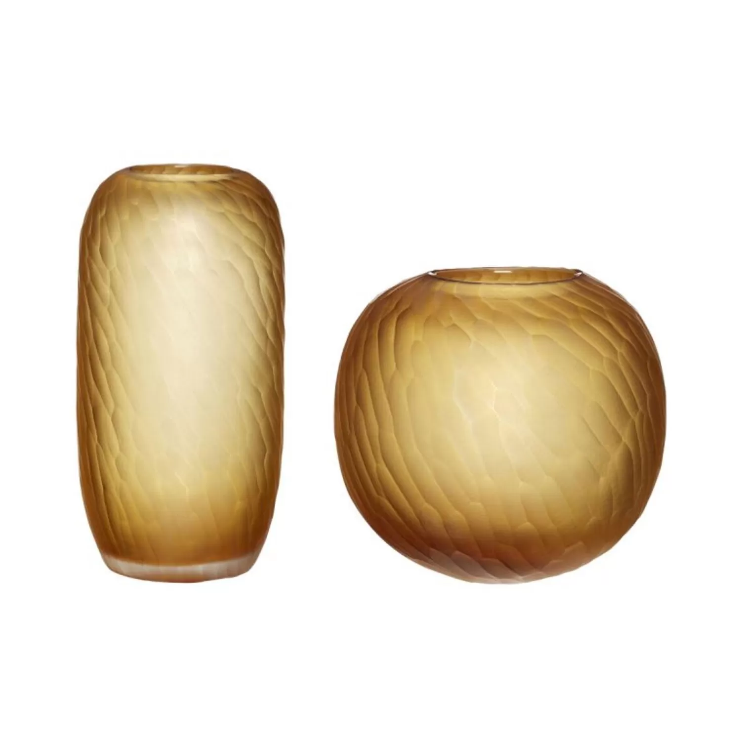 Hübsch Vases^Molecule Vases (Set Of 2) Amber