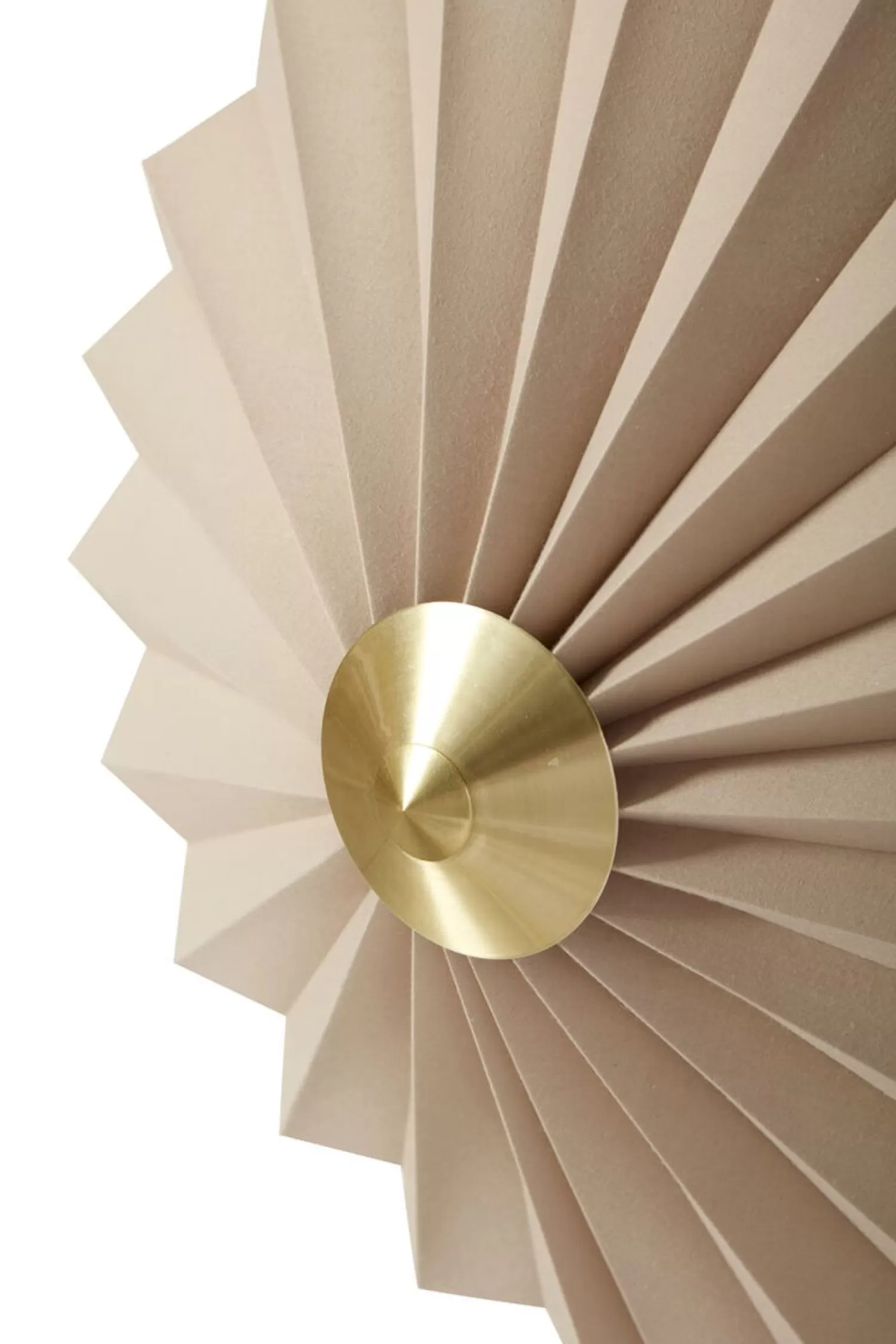 Hübsch Wall Lights^Pliss Wall Lamp Beige Brass, Sand