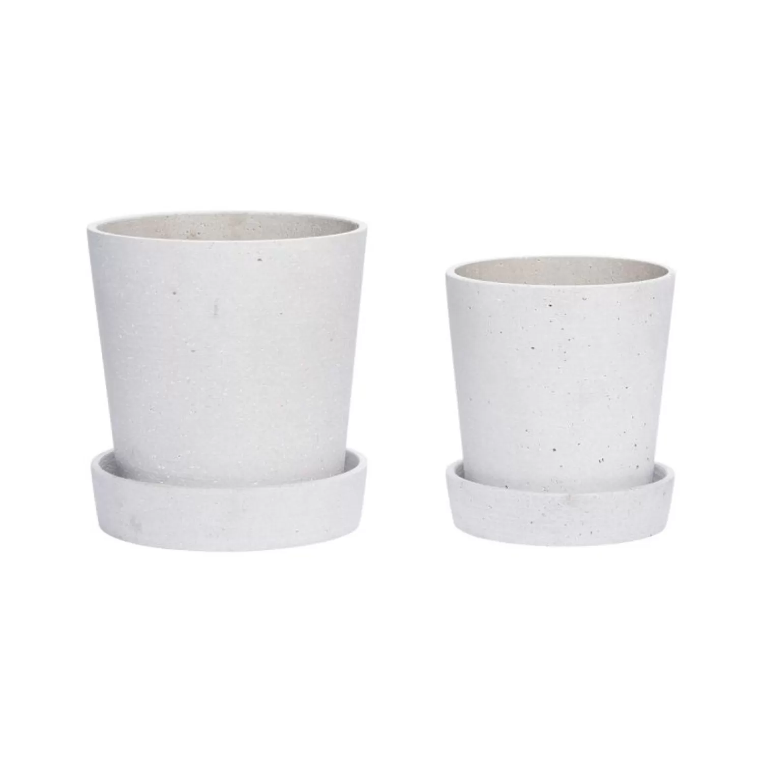Hübsch Pottery & Watering Cans^Podium Pots Small (Set Of 2) Grey