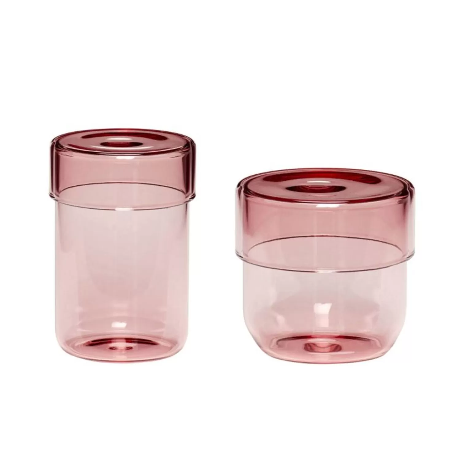 Hübsch Storage^Pop Storage Jars Small (Set Of 2) Pink