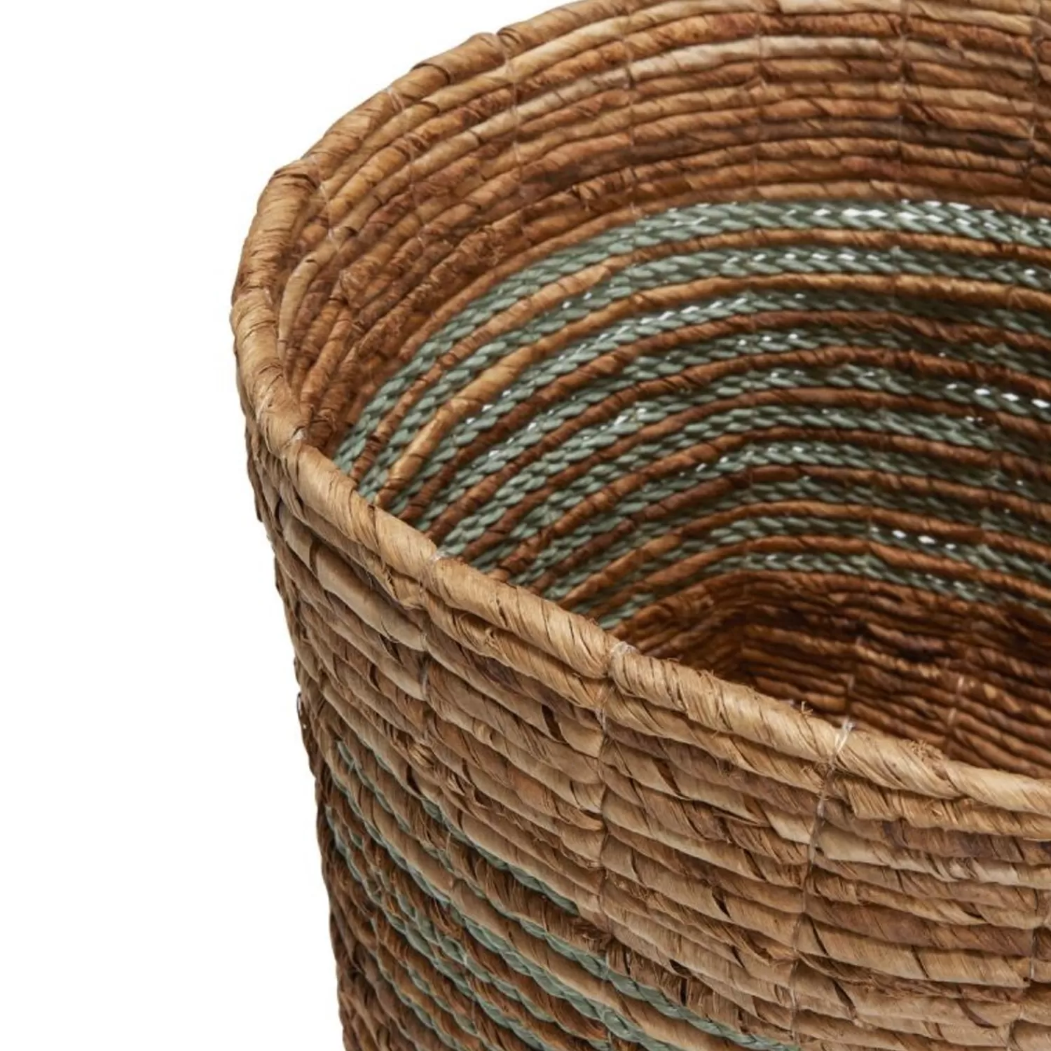 Hübsch Storage^Reveal Baskets Natural/Mint (Set Of 2) Mint, Natural