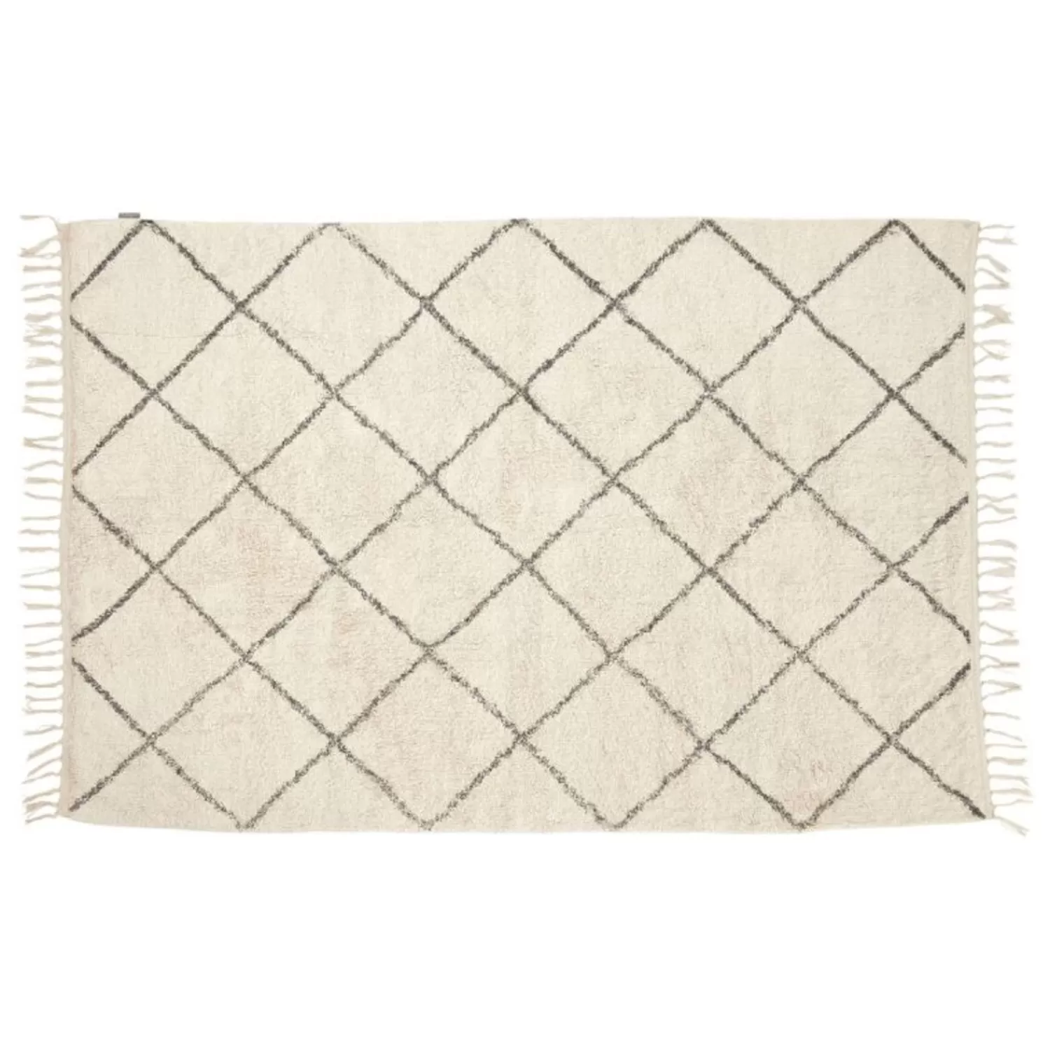 Hübsch Rugs^Rhomb Rug Large Offwhite Grey, Offwhite