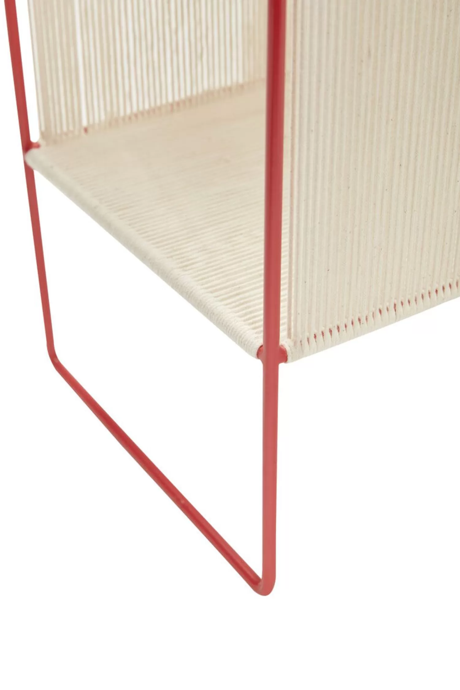 Hübsch Storage^String Magazine Holder Red/White Offwhite, Red